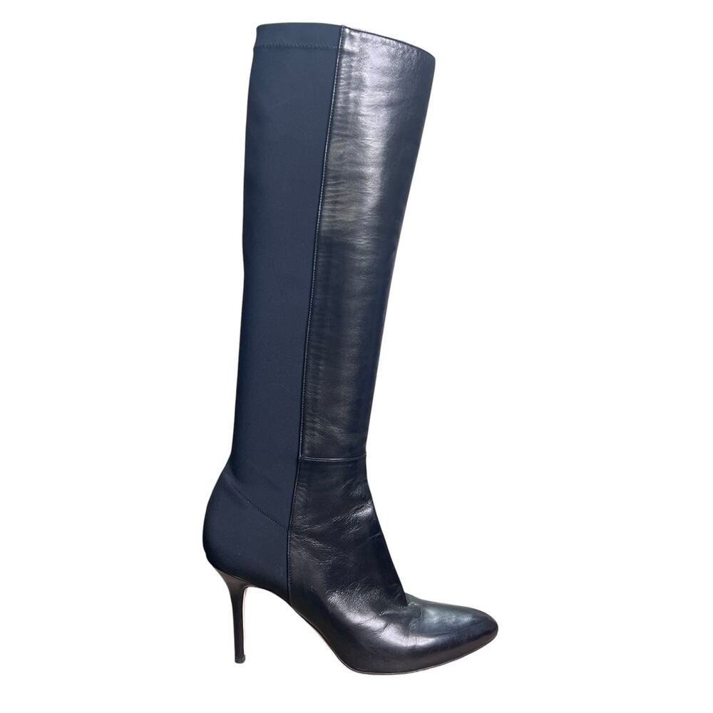 Jimmy Choo London Black Stretch Shaft Stiletto Boots Size 39 US 9